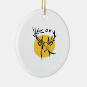 O Dear O Dear Yellow Artistic Style Keramisch Ornament (Rechts)