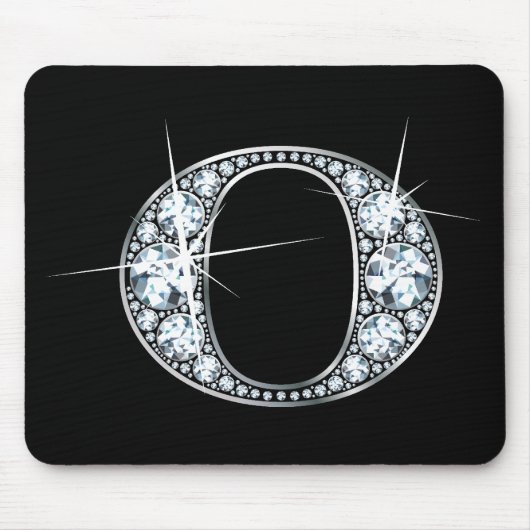 "O" Diamond Bling Mousepad Muismat (Voorkant)