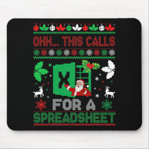 O Dit Roept Om Een Spreadsheet Kerst Trui Muismat