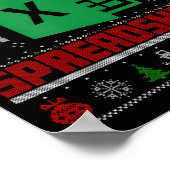 O Dit Roept Om Een Spreadsheet Kerstmuts  Poster (Hoek)