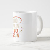 o Douleur Pas Gain Mug - Motivational Fitness Café (Devant droit)