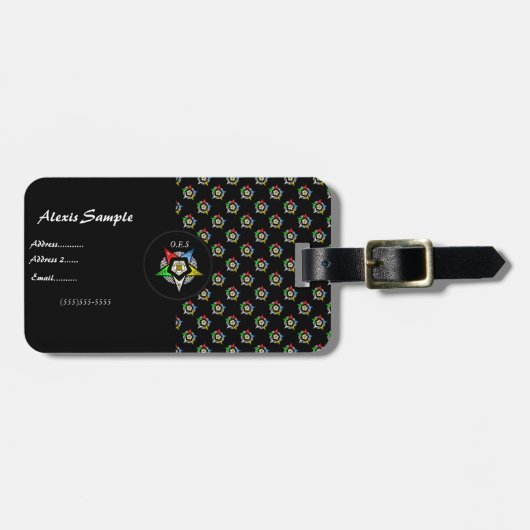 O.E.S.~ BAGAGELABEL (Voorkant horizontaal)