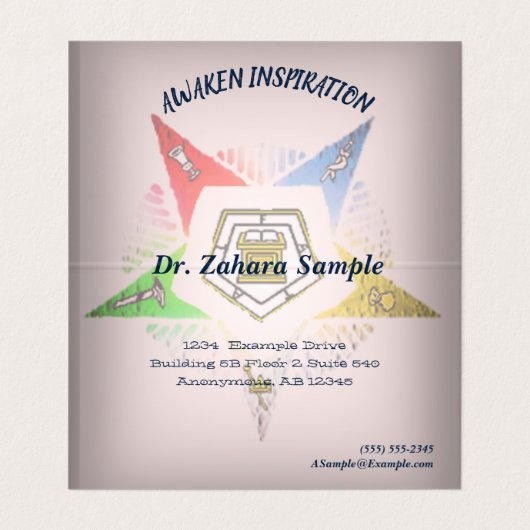 O.E.S. VISITEKAARTJES (Binnenkant ongevouwen)