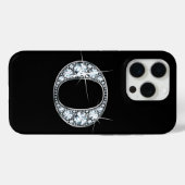 O Faux Diamond-monogram Case-Mate iPhone Case (Achterkant (horizontaal))