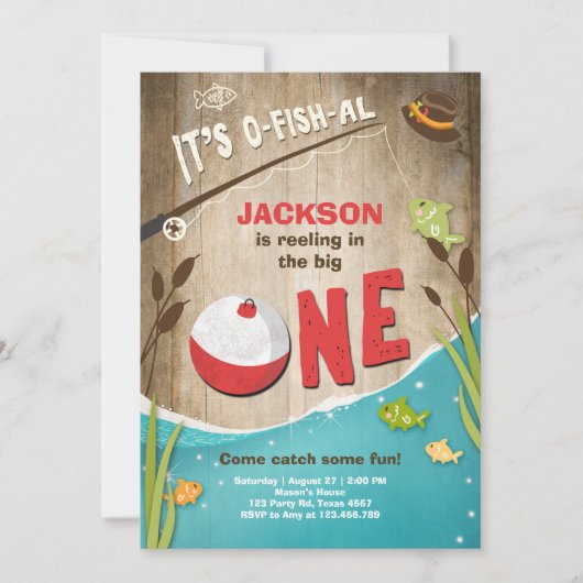 o-fish-al Viste Verjaardagsuitnodiging De grote Kaart (Voorkant)