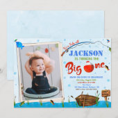 O-fish-all Big ONE verjaardagsuitnodiging Boy foto Kaart (Voorkant / Achterkant)