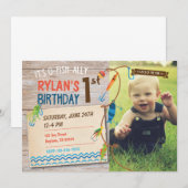 O-Fish-ally Boys eerste verjaardag Gevist Kaart (Voorkant / Achterkant)