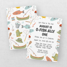 O-Fish-Ally Eén Vis Kinderen 1e Verjaardag