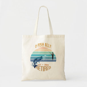 🎣👜 O-Fish-Ally Gepensioneerd: het vangen van dro Tote Bag