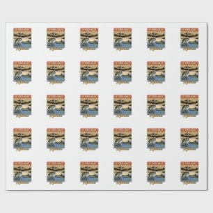 O-Fish-Ally Gepensioneerd Vintage Visshirt Ontwerp Cadeaupapier