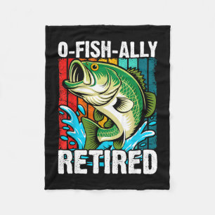 O-fish-ally gepensioneerde echtgenoot vader vissen fleece deken
