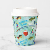 O-Fish-ally, Gevist jongetje 1e verjaardag Papieren Bekers (Achterkant)