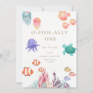 O-Fish-Ally Invitation d'anniversaire