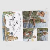 O-Fish-Ally Le Meilleur Papa | 3 Photo Serviette d (Horizontal)