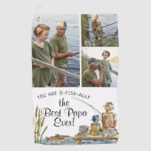 O-Fish-Ally Le Meilleur Papa | 3 Photo Serviette d (Devant)