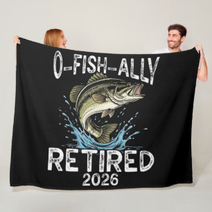 O-Fish-Ally Met Pensioen 2026 Humor Grappig Fleece Deken