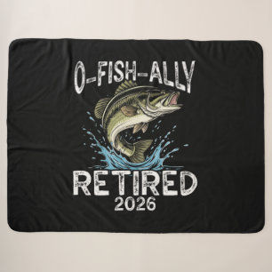 O-Fish-Ally Met Pensioen 2026 Humor Grappig Sherpa Deken