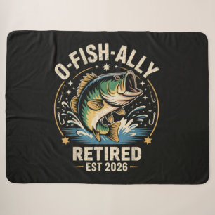 O-Fish-Ally Met Pensioen 2026 Visser Vissen Sherpa Deken