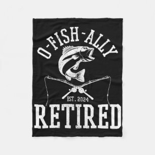 O-fish-ally met pensioen Funny Fishing Visser Gepe Fleece Deken