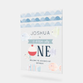 O-fish-ally One Fishing Boy White Birthday Welcome (Angle)