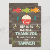 O-Fish-Ally One Gevist Dank u kaart (Voorkant / Achterkant)