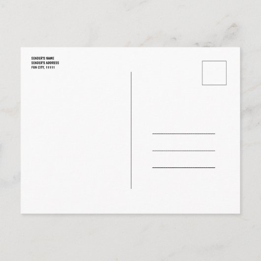 O-Fish-Ally One Pêche 1er anniversaire Invitation (Dos)