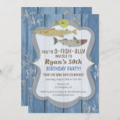 O-FISH-ALLY Pêche Invitation de fête d'anniversair (Devant / Derrière)