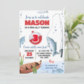 O Fish Ally Pêcheur Anniversaire Fête Invitation (Debout devant)