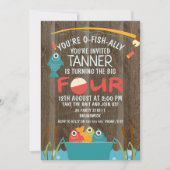 O-Fish-ally Quatre Pêche Invitation Anniversaire (Devant)