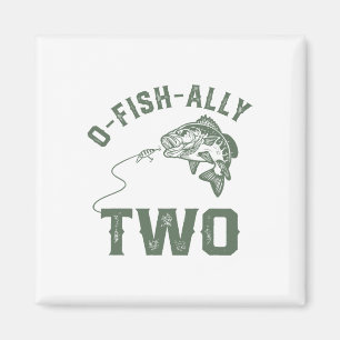 O-fish-ally Twee Verjaardagsdecoraties 2e Verjaard Magneet