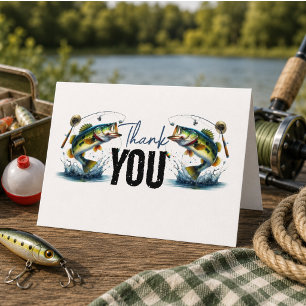 O-Fish-Ally Twee Vissen 2de Verjaardag Bedankkaart