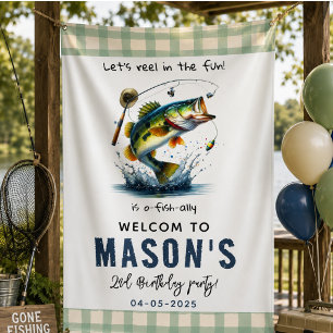O-Fish-Ally Twee Vissen 2de Verjaardag Spandoek