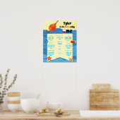 O-Fish-ally Un 1er Anniversaire Poster de jalon (Cuisine)