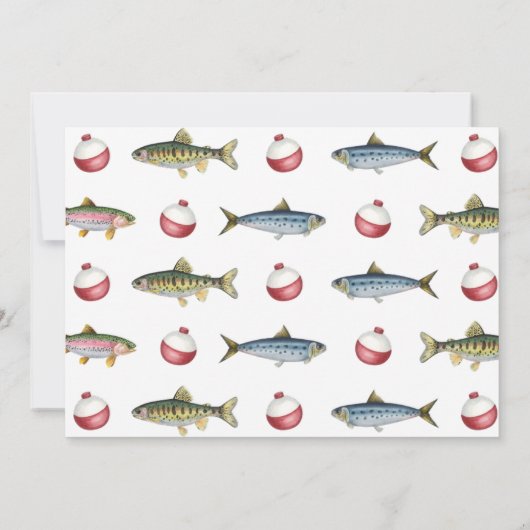 O-Fish-Ally Vis Uitnodiging voor Verjaardagsfoto (Achterkant)