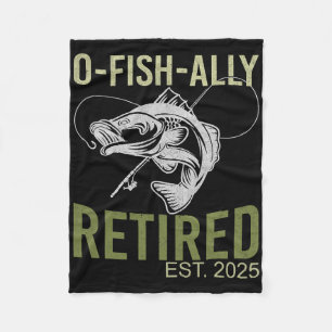 O-fish-ieel Gepensioneerd Geschat 2025 Visser Visv Fleece Deken