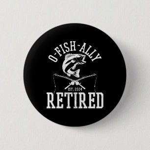 O-fish-ieel met pensioen Funny Fishing Visser Gepe Ronde Button 5,7 Cm