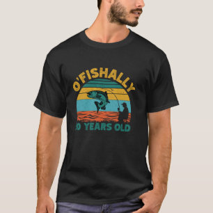 O Fishally 50 jaar oude visser 50e verjaardag Fi T-shirt