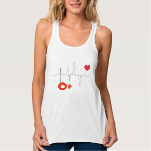 O+ Funky Blood Type Heart Rate Top