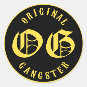 O.G. Original Gangster Ronde Sticker