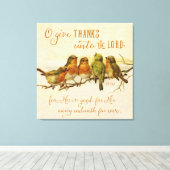 O Geef Bedankt aan de Heer Canvas Afdruk (Insitu (Houten vloer))