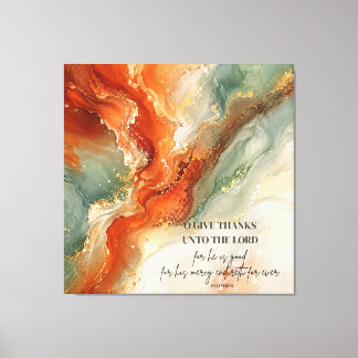 O GEF DANK AAN DE HERE |Kerstgeschenk van dankbaa Canvas Afdruk