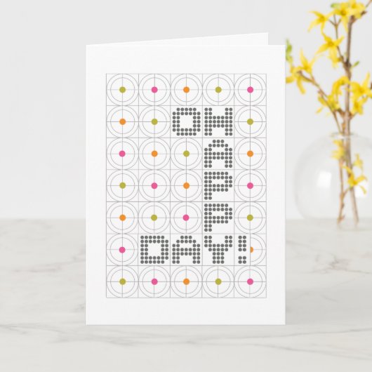 O gelukkige dag! Wenskaart Kaart (Gele Bloem)