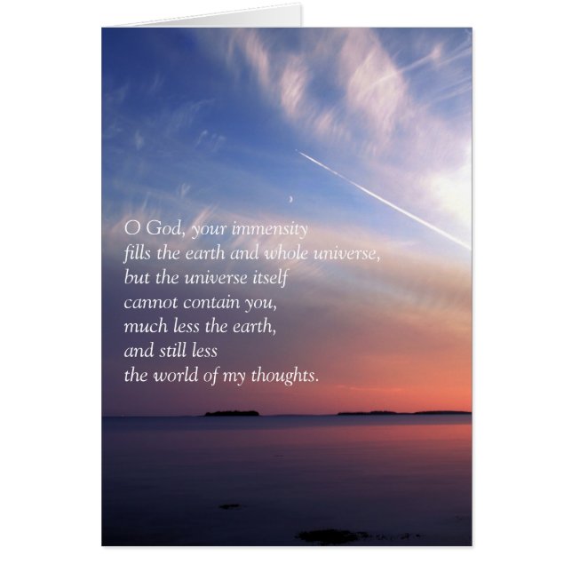 O God, jouw immensiteit vult de aarde (Voorkant)