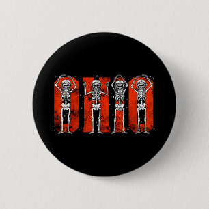 O-h-i-o grappig skelet astronaut in artemis terug ronde button 5,7 cm