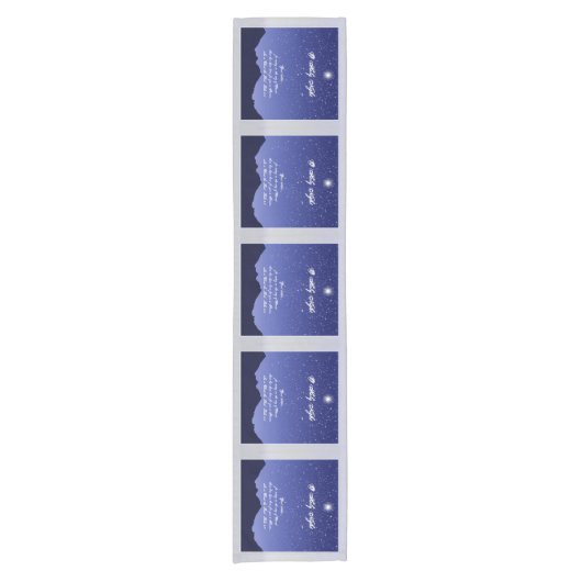 O Heilige Kerstkerstkeukenloper Korte Tafelloper (Voorkant)