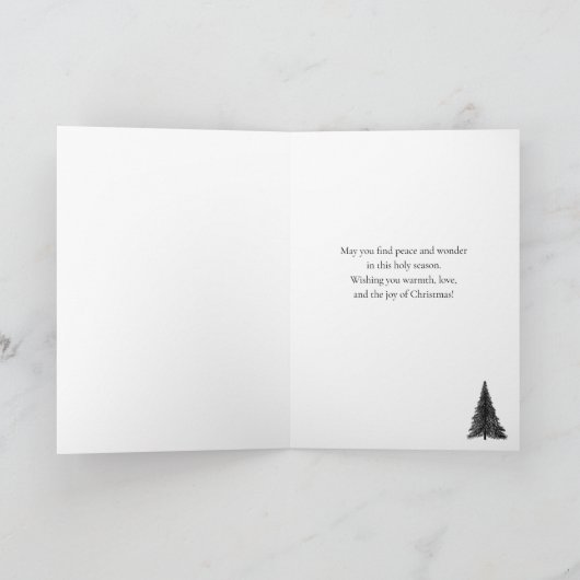 O Heilige Nacht Bomen Sterren Hemel Kaart (Binnen)