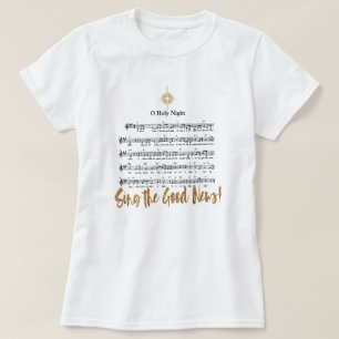 O HEILIGE NACHT Christelijke Hymne Vrouwen Kerstmi T-shirt