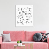 O Heilige Nacht | Kerstmis Lettered Sign Canvas Afdruk (Insitu (Woonkamer))