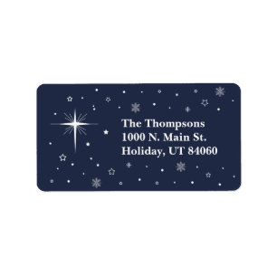 O' HEILIGE NACHT / Kerstmis retourlabels Etiket