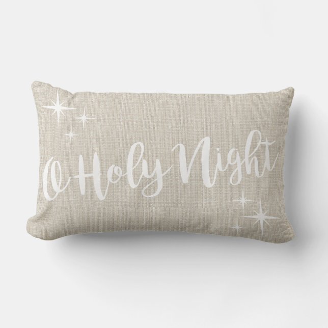 O Heilige NachtkerstLinen Pillow Kussen (Voorkant)